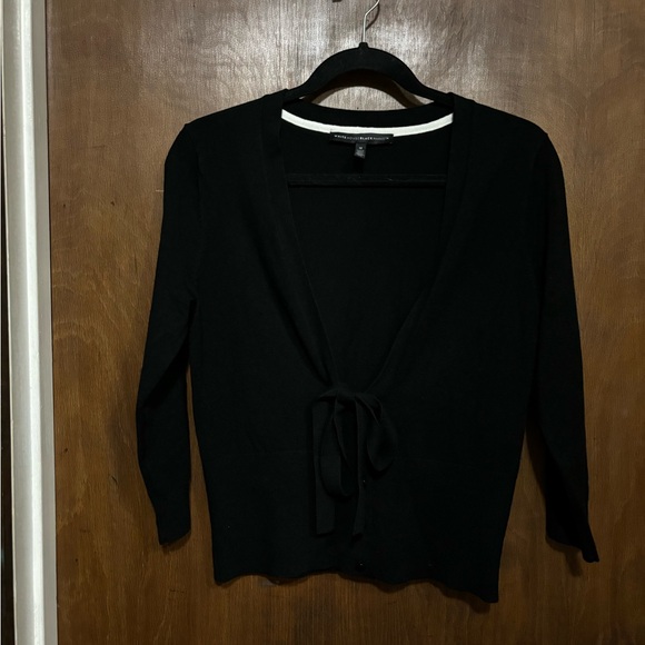 White House Black Market Cardigan Sweater Black Womens Size Medium - Picture 2 of 5
